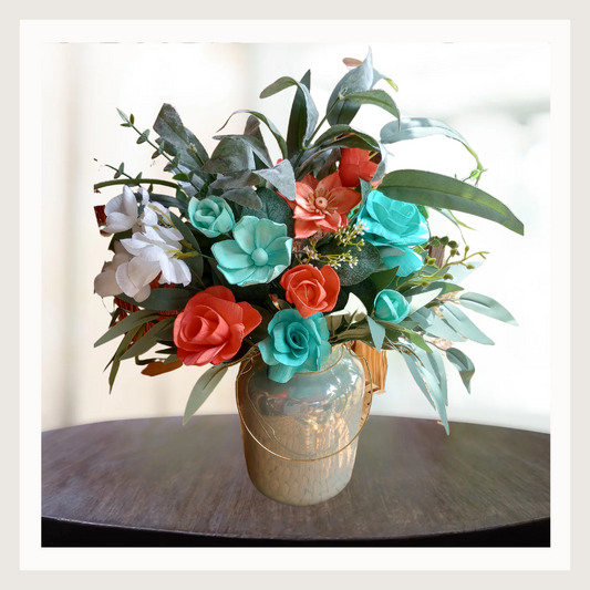 Wood Flower Arrangements Gift Ideas Unique Handpainted