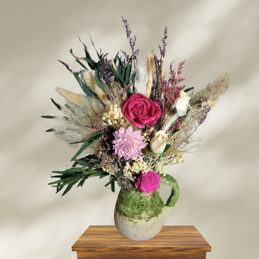 Stoneware Pitcher Floral Arrangement