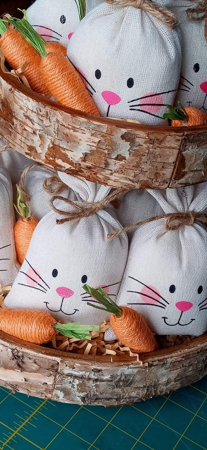 Set of 3 Mini Bunnies - Tiered Tray Decor